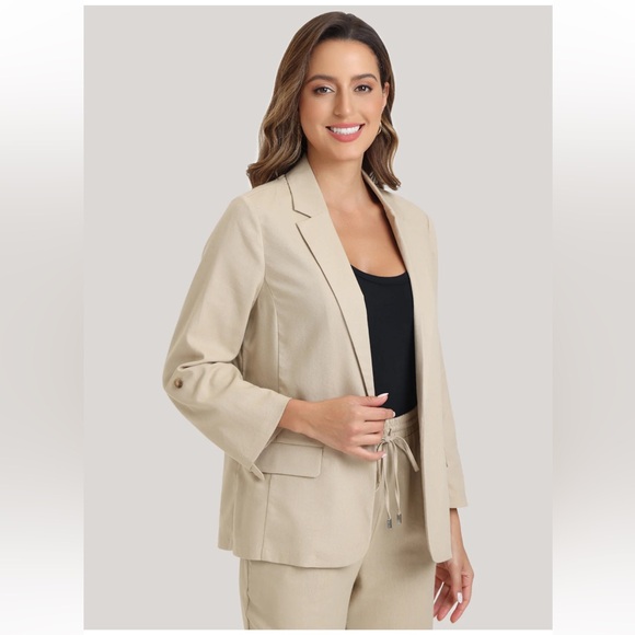 89th plus Medison Office Blazer and straight leg relaxed Pants Set size S - Picture 2 of 3